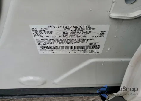 2013 Ford Edge Sel из США, поврежденный, VIN 2FMDK4JCXDBB46272